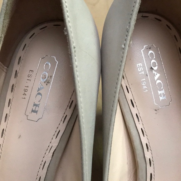 Coach Leather Peep-Toe Heels, size 7. - Picture 6 of 7